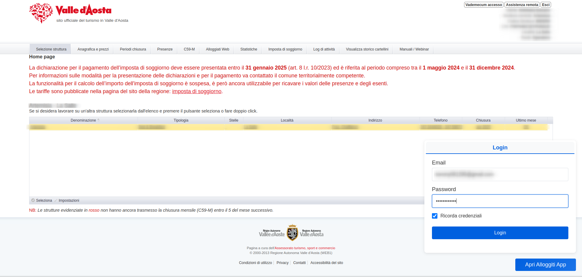 Login Estensione